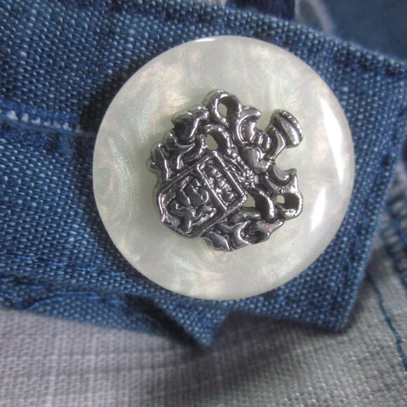 NUVULA Costume Style Mini Dress Blue & Cream Marked Size S Fits XS -Los Angeles - Picture 4 of 11